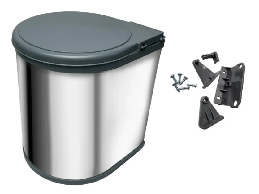 [HBACC15C] PORTA RESIDUOS ACERO INOXIDABLE 14 Lts REDONDO